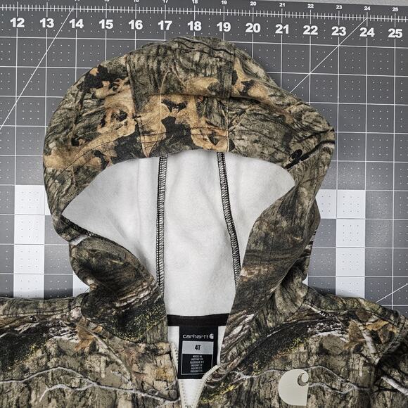 Carhartt Hoodie Youth Boys 4T Camouflage Mossy Oak Hunting Outdoors Hiking - Picture 6 of 14